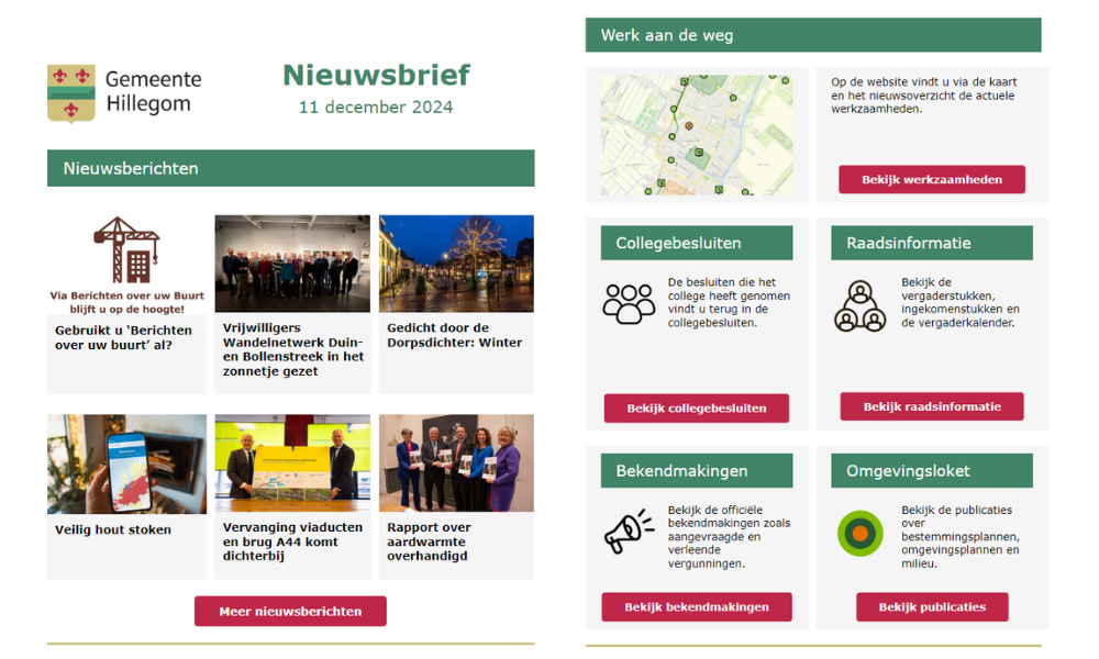 Voorbeeld nieuwsbrief