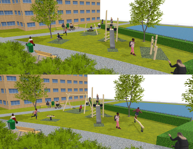 Ontwerpen speelplek Elzenhof